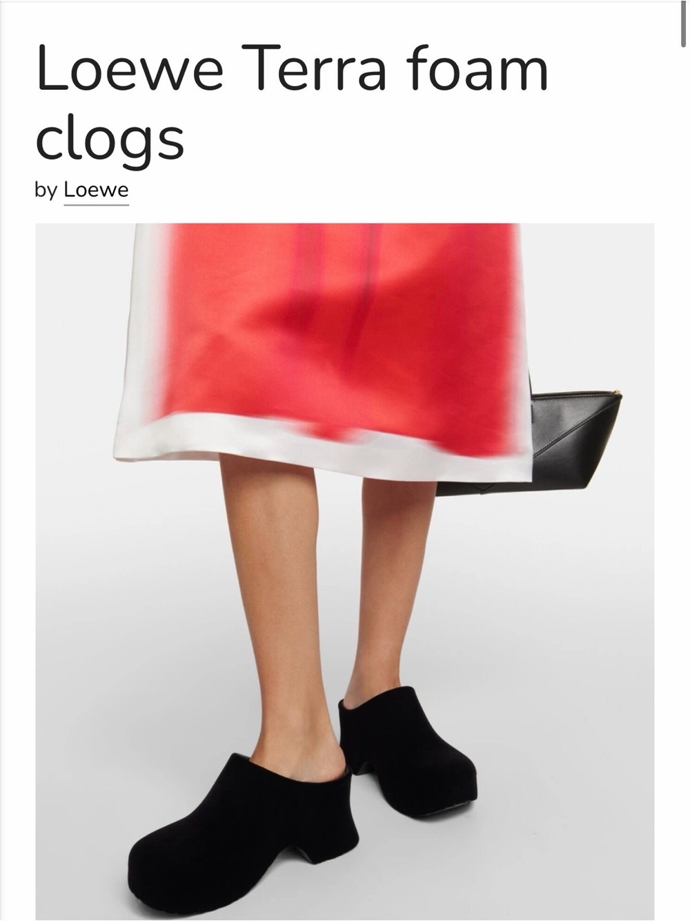 Loewe Black Terra Foam Mules